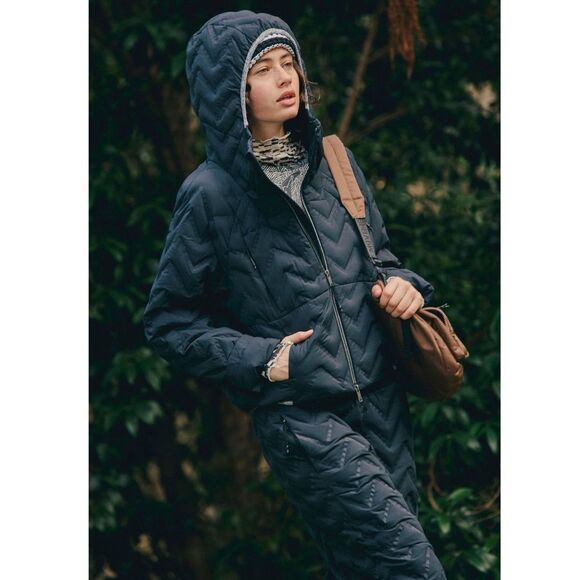 Free People Movement Gettin Lost Packable Pants Primaloft Puffer Black New NWT - Picture 3 of 10